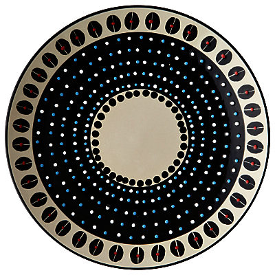 west elm Potters Workshop Dot Dinner Plate, Black/White west elm Potters Workshop Dot Dinner Plate, Black/White